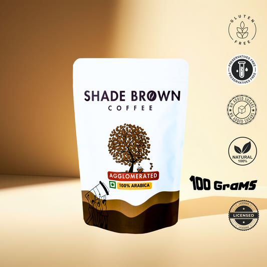 Shade Brown Classic Instant Coffee - Agglomerated | Pure Arabica | Single Origin | 100 grams